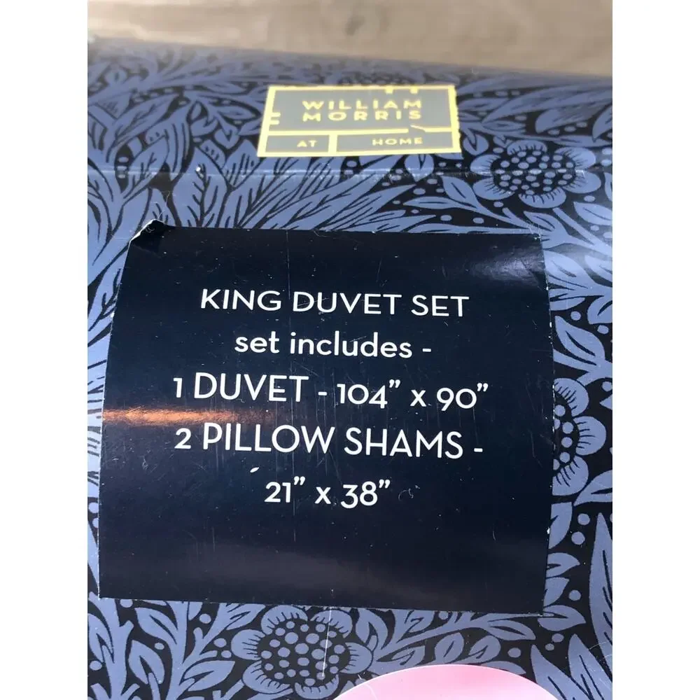 WILLIAM MORRIS KING DUVET BIRD AND POMEGRANATE Ochre Shams COTTAGE NEW!!!
